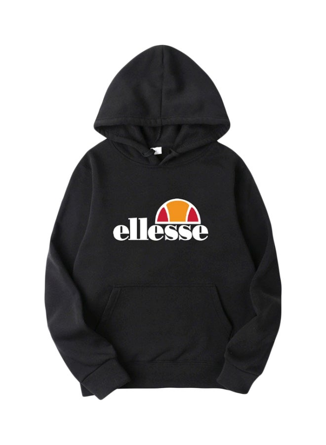 Ellesse Printed Hoodie Black/White