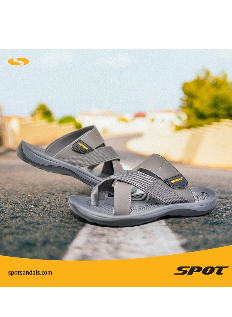 Slippers for men | Men's Casual Slipper with Traditional Look | SS-1921 Grey