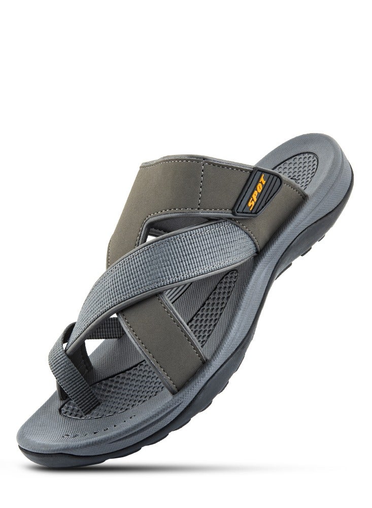 Slippers for men | Men's Casual Slipper with Traditional Look | SS-1921 Grey