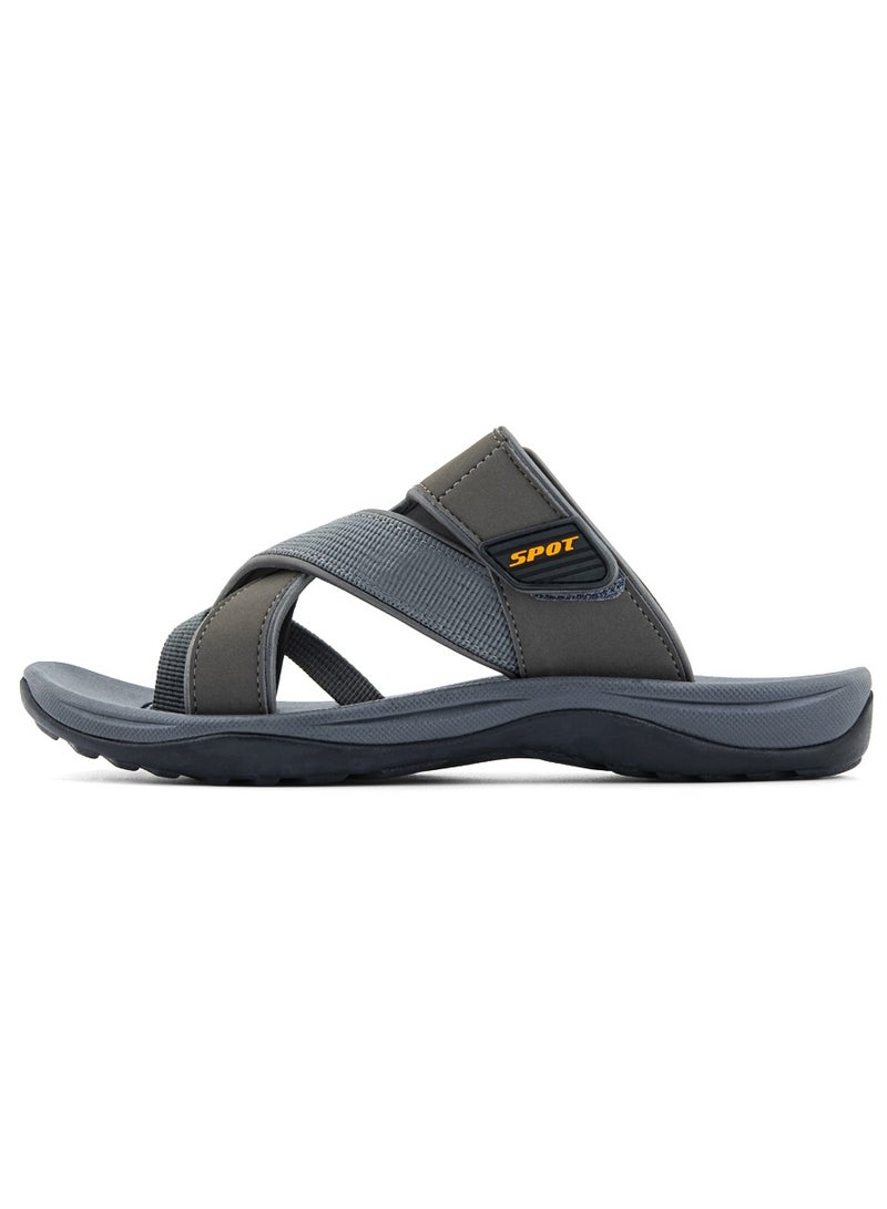 Slippers for men | Men's Casual Slipper with Traditional Look | SS-1921 Grey