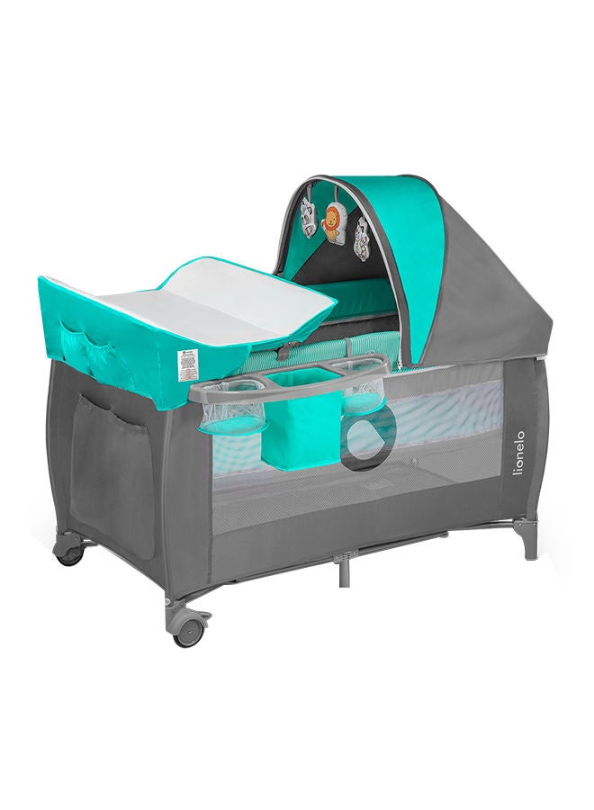 Sven Plus 2 In 1 Travel Bed Baby Playpen, Turquoise Blue
