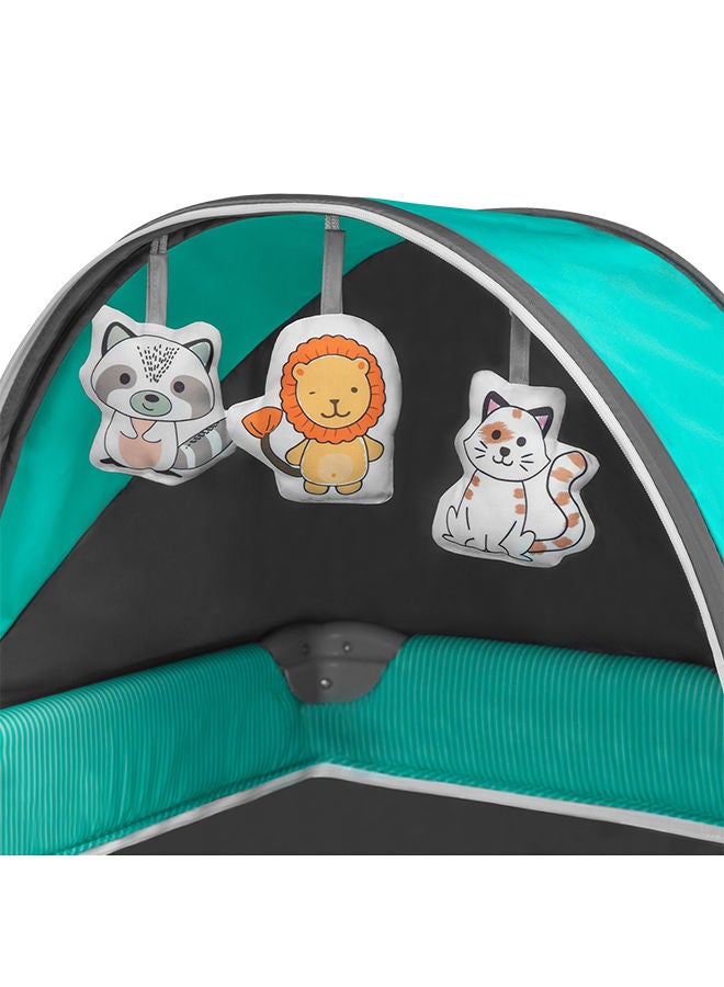 Sven Plus 2 In 1 Travel Bed Baby Playpen, Turquoise Blue