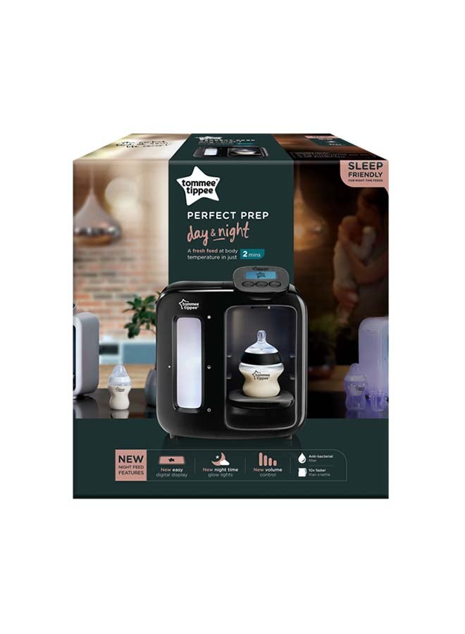 Perfect Prep Day And Night Machine Instant, Fast Baby Bottle Maker With Antibacterial Filter, Black