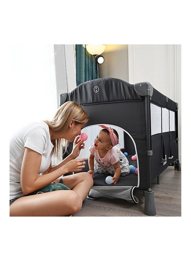4 In 1 Baby Bedside Co - Sleeper Bassinet And Playpen With Rocker Grey