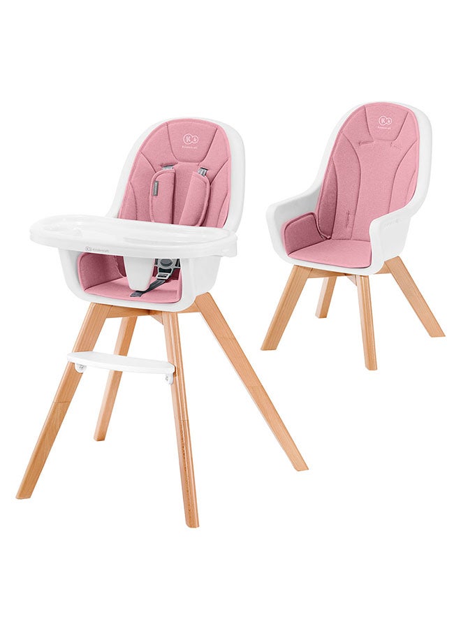 2-In-1  Tixi High Chair - Pink