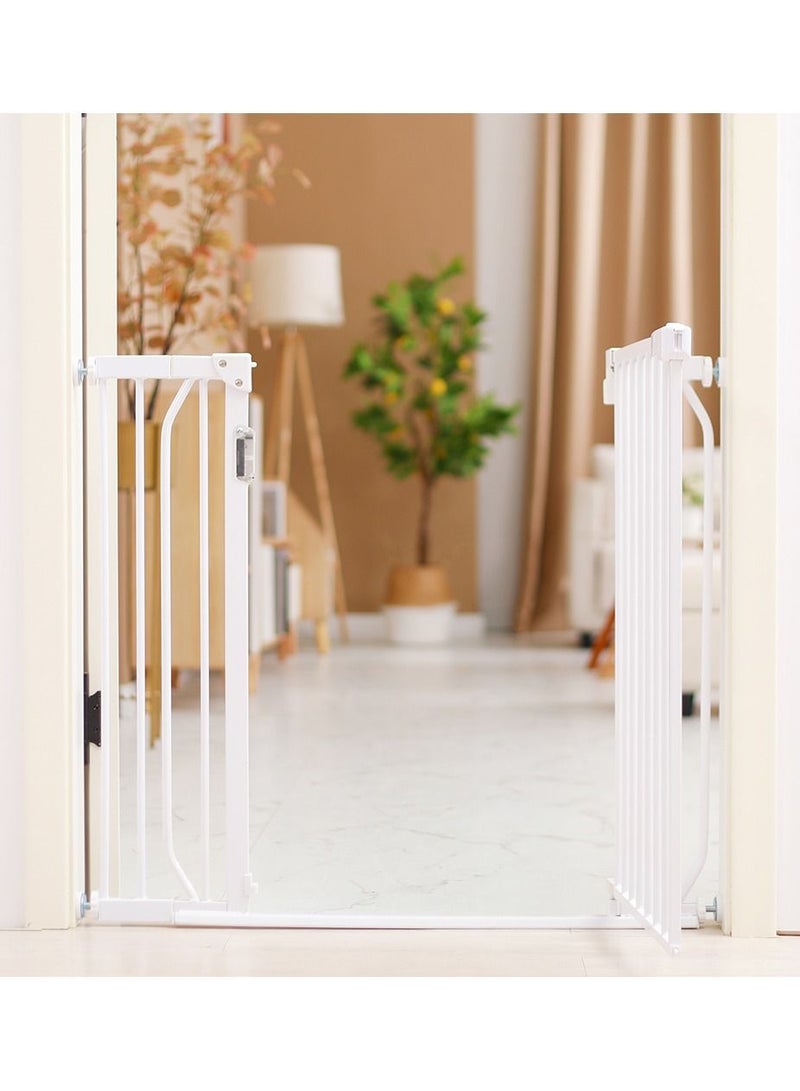 Metal Safety LED Gate 20cm x 2 Extension - White