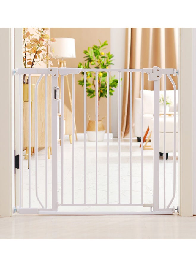 Metal Safety LED Gate 30cm + 45cm Extension - White