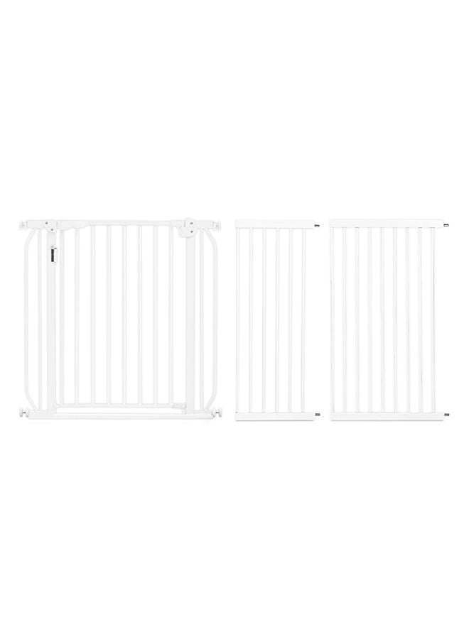 Metal Safety LED Gate 30cm + 45cm Extension - White