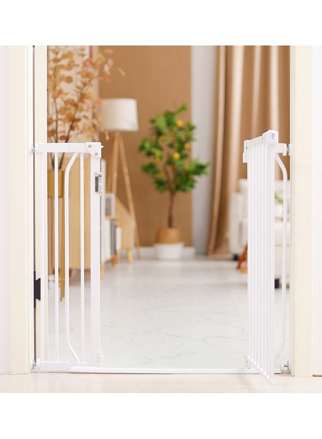 Metal Safety LED Gate 30cm + 45cm Extension - White