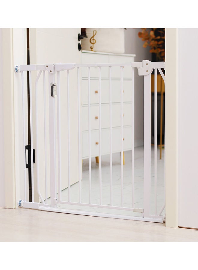 Metal Safety LED Gate 30cm + 45cm Extension - White