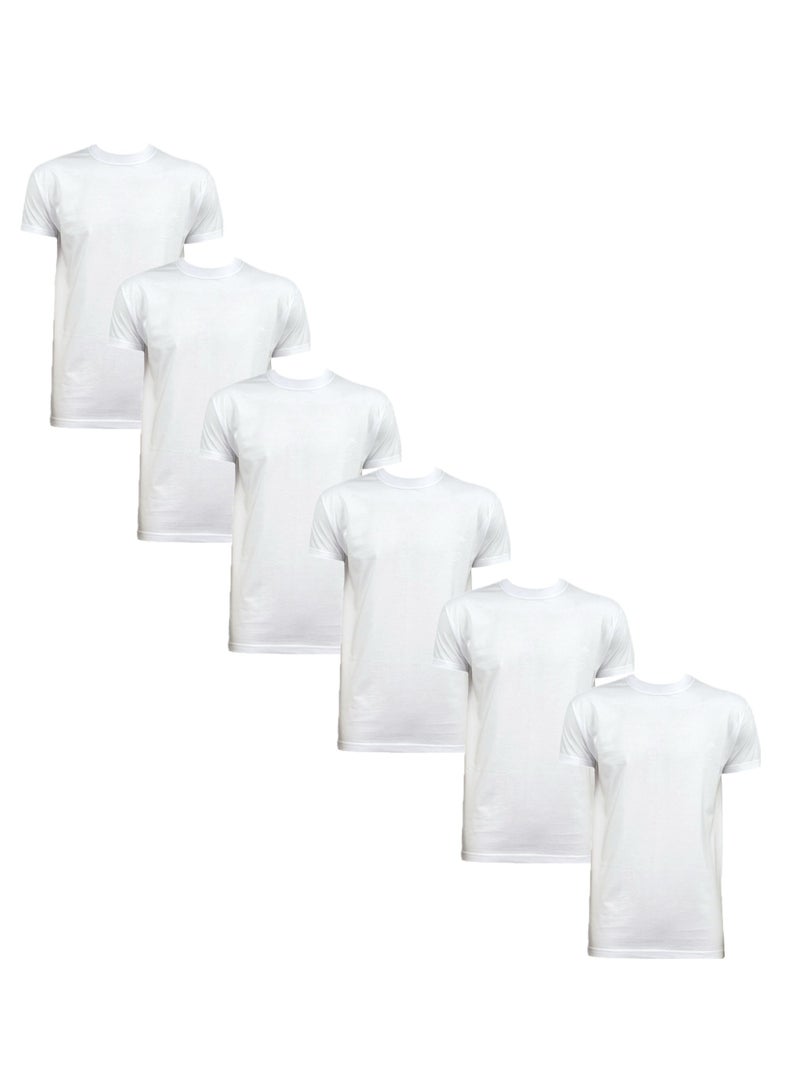 6- Pieces Crew Neck Comfortable Undershirt For Mens