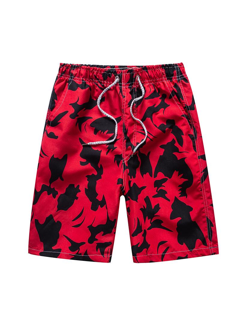 6-Piece Men Swim Beach Shorts Quick Dry Swimming Trunks Drawstring Surfing Board Shorts Loose Boxers Short Pants