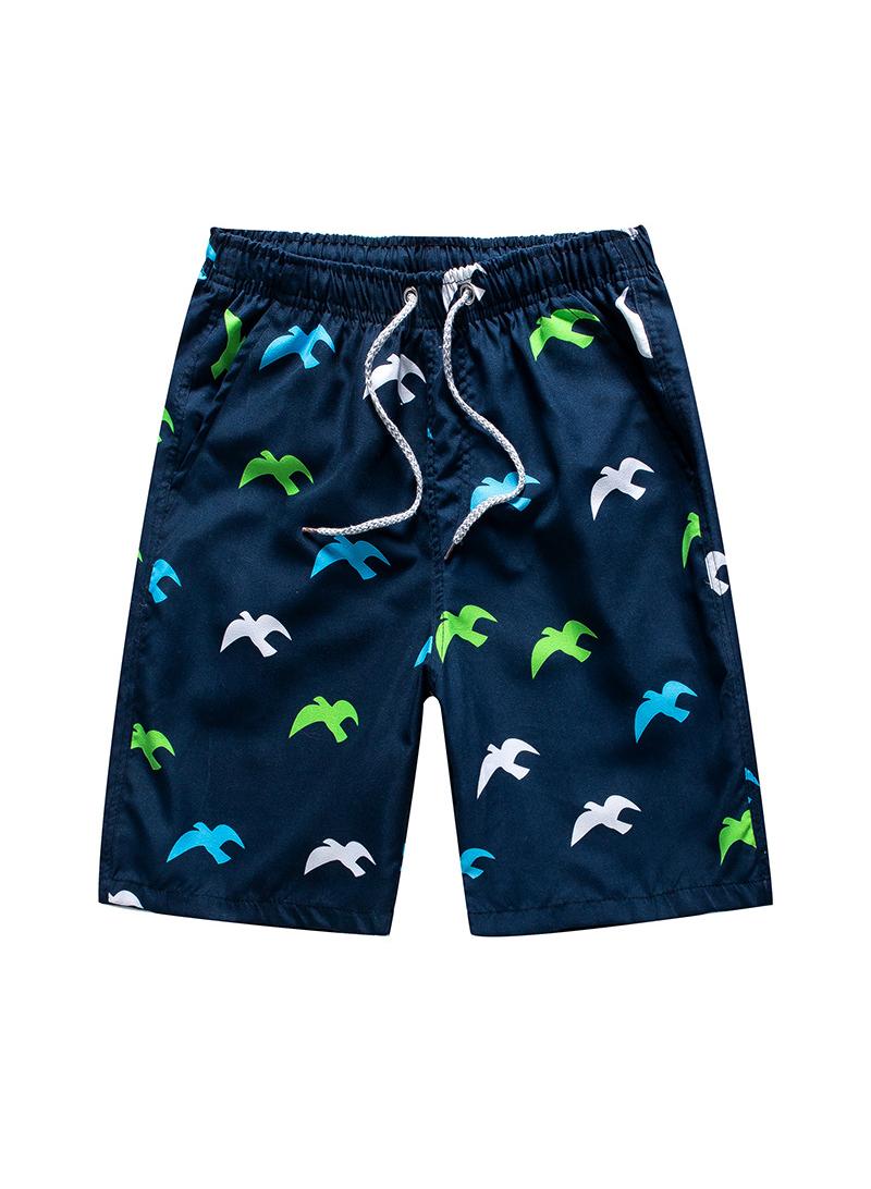 6-Piece Men Swim Beach Shorts Quick Dry Swimming Trunks Drawstring Surfing Board Shorts Loose Boxers Short Pants