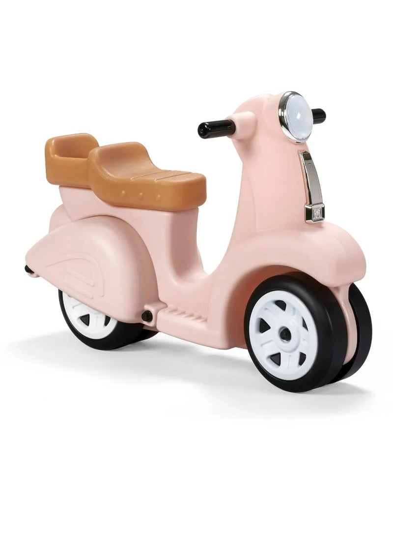 Kids Ride Along Scooter, Single Seater Easy to Store Ride On Toy with Rear Storage Slot, Suitable for Children both Boys and Girls Aged 18m and Above, Pink