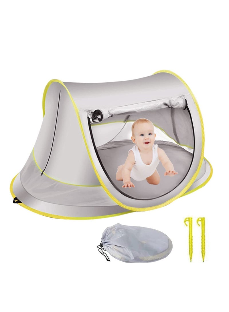 Baby Beach Tent, Pop Up Sun Shade, Kids Game Tent Portable Outdoor UPF 50+ with Mosquito Net,, Kid Camping Sunshade, for Infant, Travel,