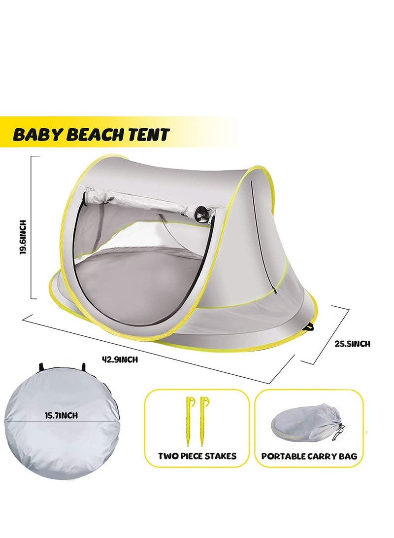 Baby Beach Tent, Pop Up Sun Shade, Kids Game Tent Portable Outdoor UPF 50+ with Mosquito Net,, Kid Camping Sunshade, for Infant, Travel,