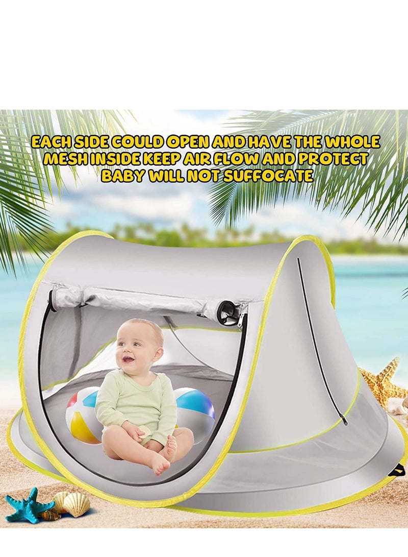 Baby Beach Tent, Pop Up Sun Shade, Kids Game Tent Portable Pop Up Outdoor UPF 50+ with Mosquito Net,, Kid Outdoor Camping Sunshade, for Infant, Kids Outdoor Travel, Camping