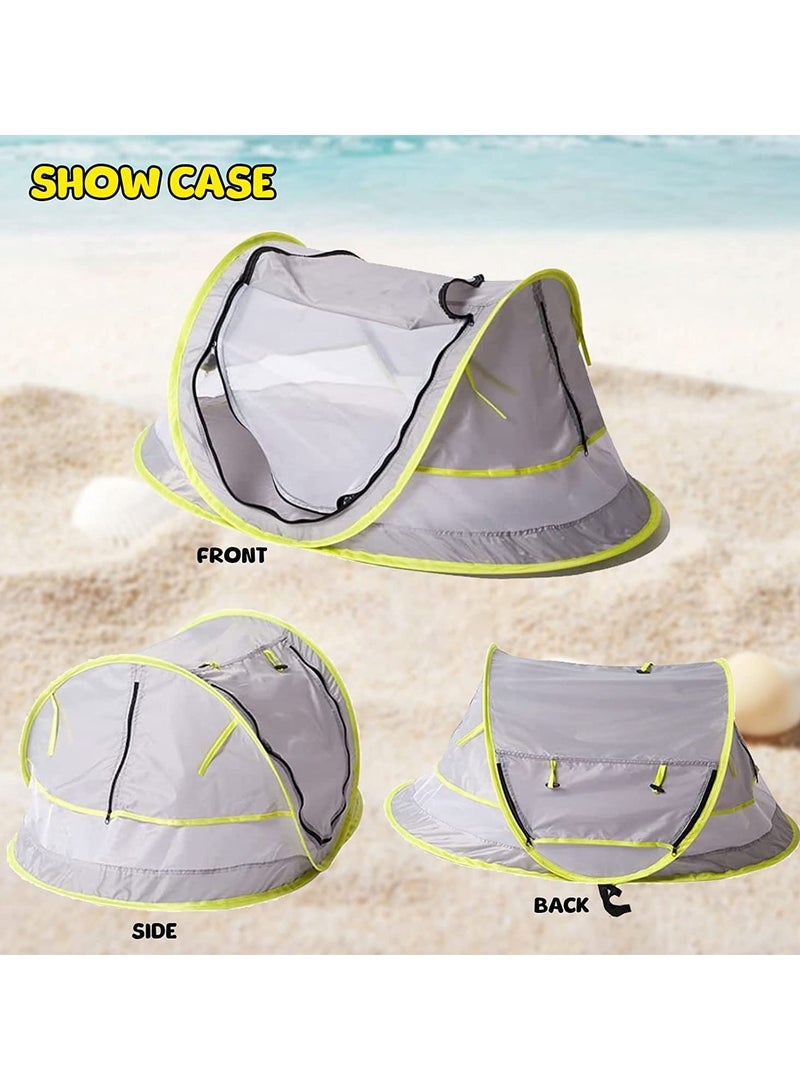 Baby Beach Tent, Pop Up Sun Shade, Kids Game Tent Portable Pop Up Outdoor UPF 50+ with Mosquito Net,, Kid Outdoor Camping Sunshade, for Infant, Kids Outdoor Travel, Camping