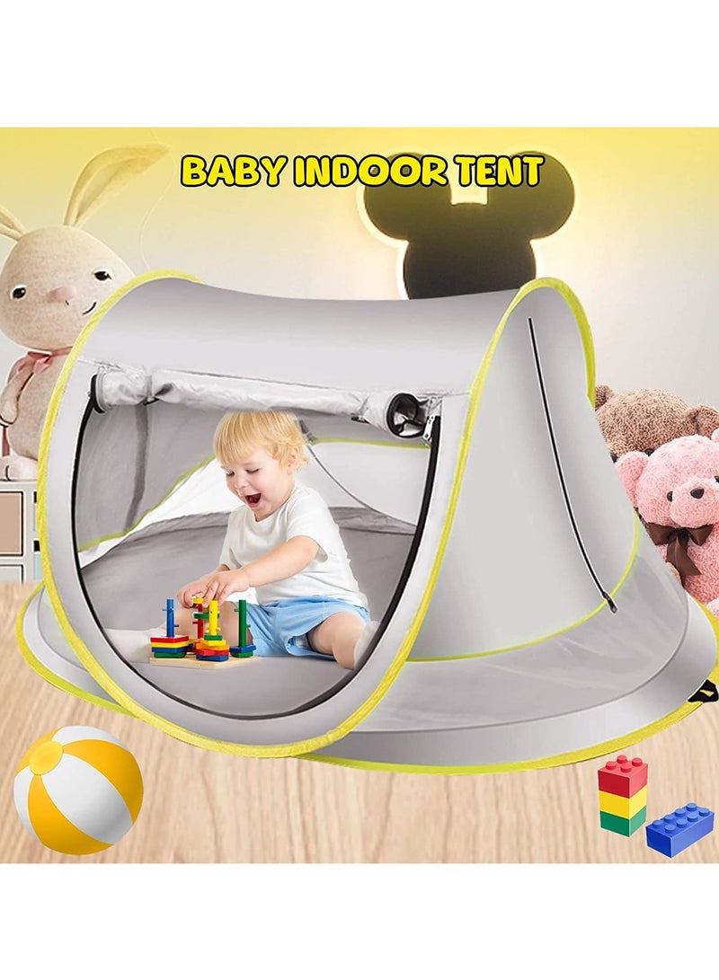 Baby Beach Tent, Pop Up Sun Shade, Kids Game Tent Portable Pop Up Outdoor UPF 50+ with Mosquito Net,, Kid Outdoor Camping Sunshade, for Infant, Kids Outdoor Travel, Camping