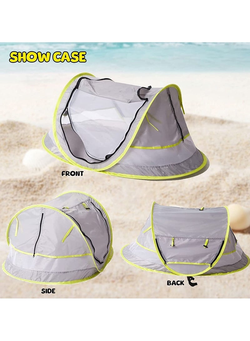 Baby Beach Tent, Pop Up Sun Shade, Kids Game Tent Portable Pop Up Outdoor UPF 50+ with Mosquito Net,, Kid Outdoor Camping Sunshade, for Infant, Kids Outdoor Travel, Camping
