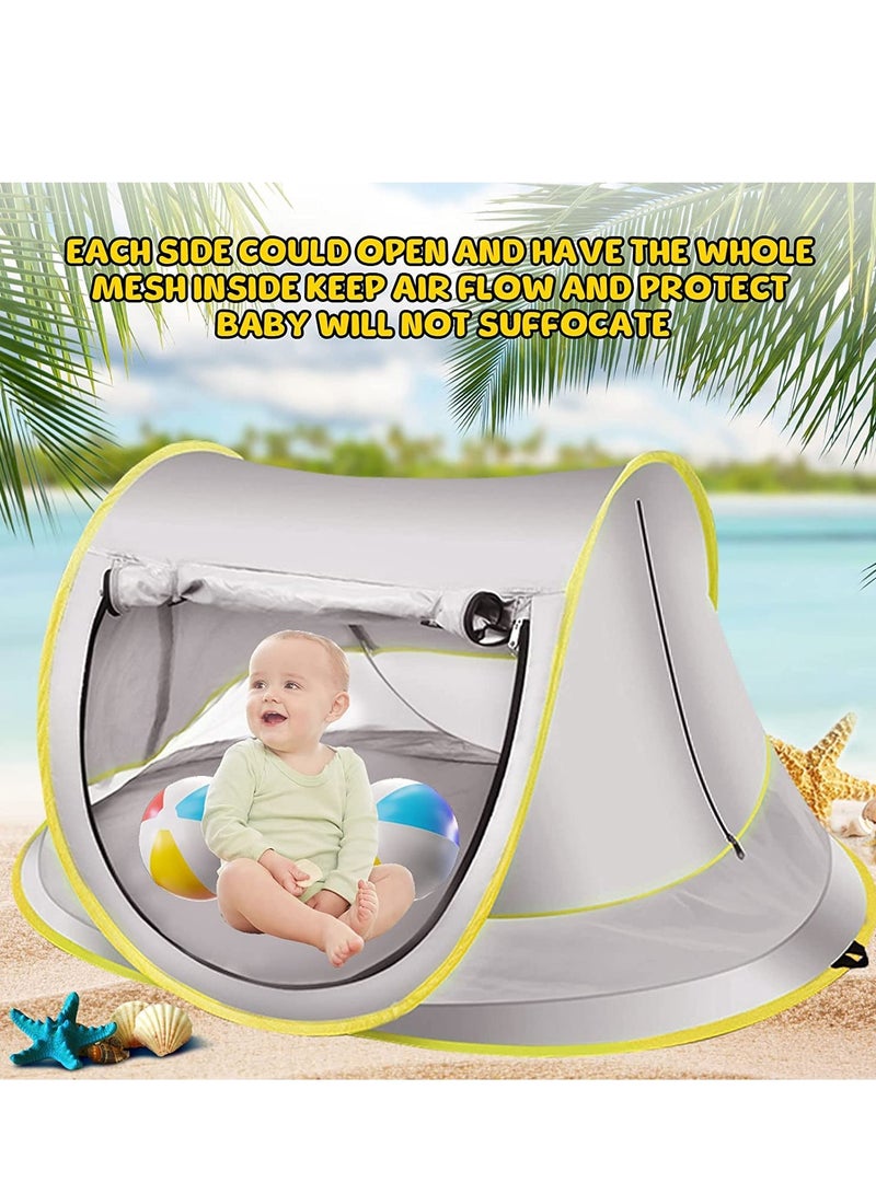 Baby Beach Tent, Pop Up Sun Shade, Kids Game Tent Portable Pop Up Outdoor UPF 50+ with Mosquito Net,, Kid Outdoor Camping Sunshade, for Infant, Kids Outdoor Travel, Camping