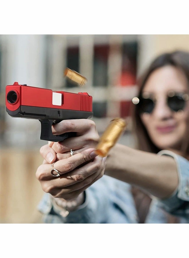 Toy Gun with Soft Bullet, Shell Ejection Soft Bullet Toy Pistol, Pistol Toy Foam Shock Wave Soft Bullet Game Gun with Goggles, Muffler, Educational Toy Model for Children