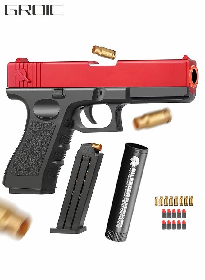 Soft Bullet Gun,Shell Ejection Soft Bullet Toy Gun, Foam Blaster Soft Bullet Play Gun , with Soft Bullets & Pull Back Action , Pistol Toys for Kids