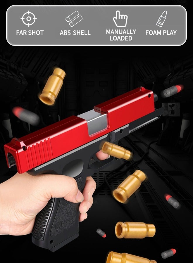 Soft Bullet Gun,Shell Ejection Soft Bullet Toy Gun, Foam Blaster Soft Bullet Play Gun , with Soft Bullets & Pull Back Action , Pistol Toys for Kids