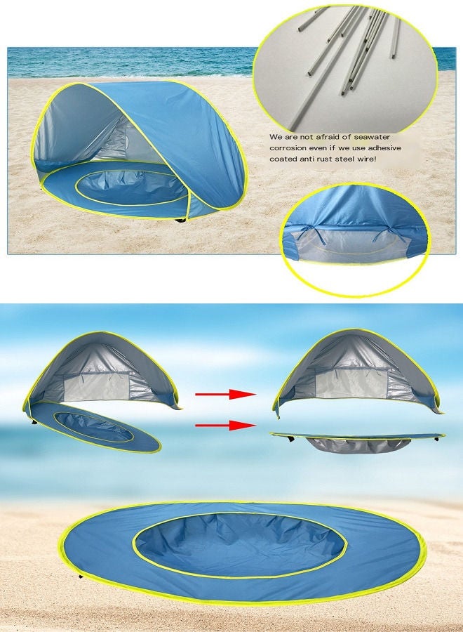 Pop Up Baby Sun Shade Beach Tent With Pool Portable Lightweight UV Protection Shelter Canopy For Beach Yard Infant Indoor And Outdoor