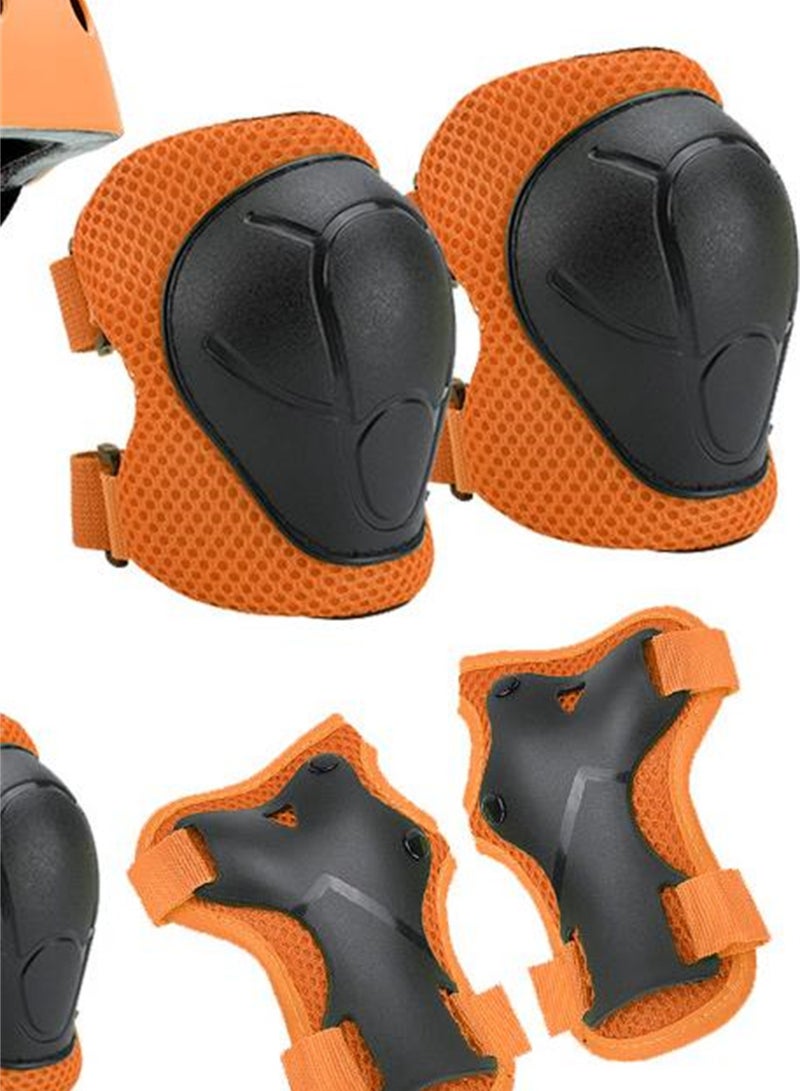 Seven-piece set of kids protective gear sports protective gear knee pads elbow pads and helmet protective gear