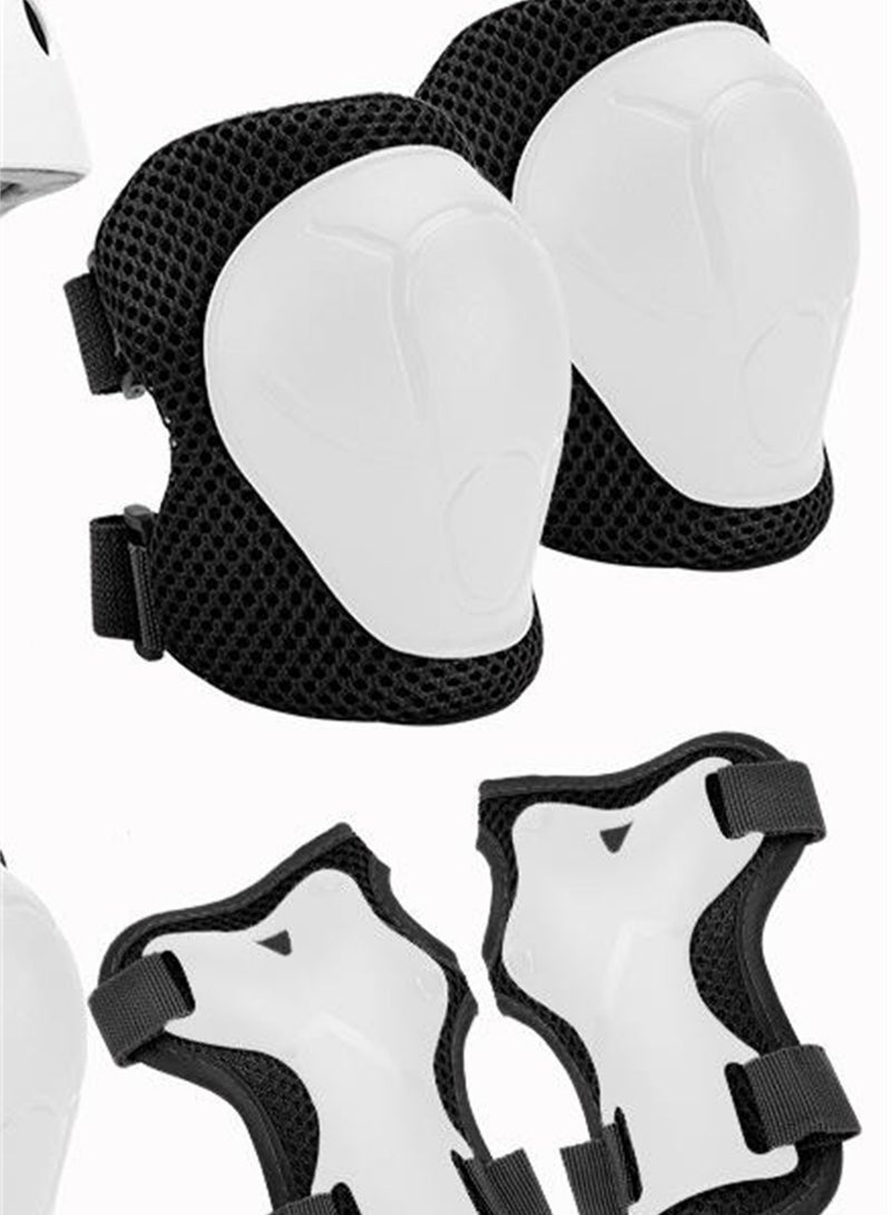 Seven-piece set of kids protective gear sports protective gear knee pads elbow pads and helmet protective gear