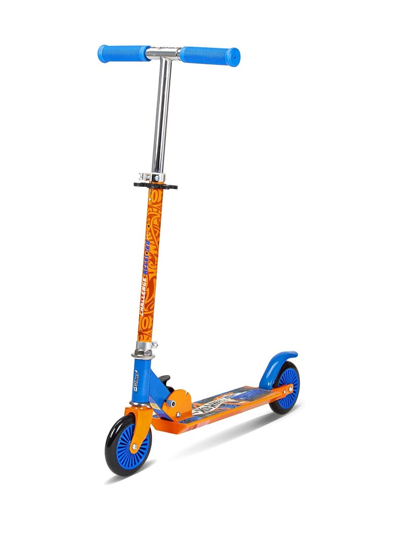 Hot Wheels Scooter 2-Wheel| Children 120mm Kids Scooters for Ages 3, 4, 5 & 6| Adjustable Handlebars| Foldable Kick | Advanced Technology Increased Control Stability