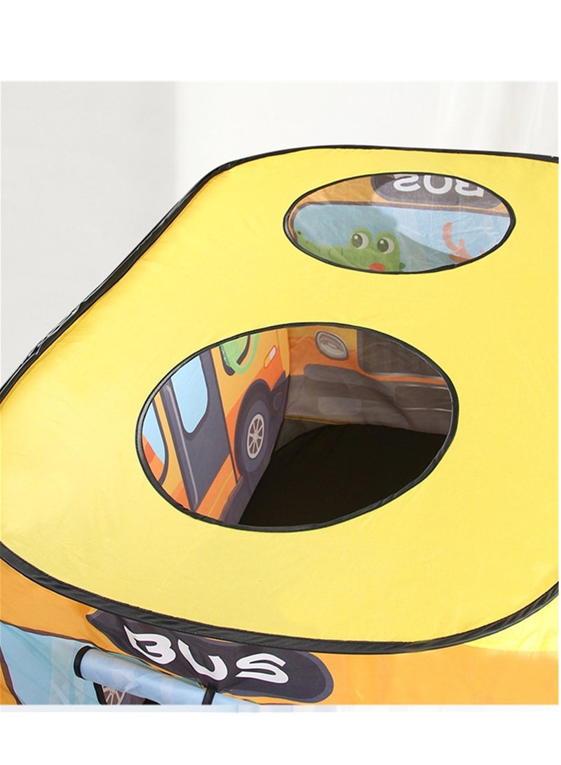 Children's toy playhouse interactive playhouse cartoon bus indoor tent automatic pop-up play tent