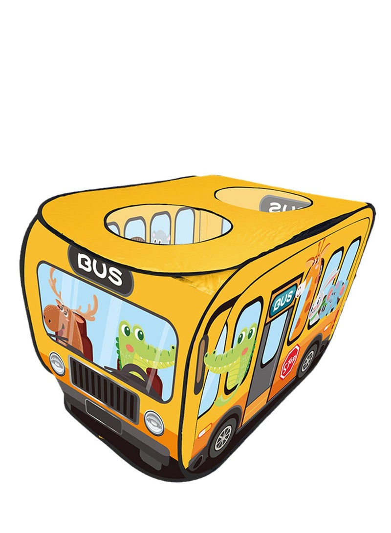 Children's toy playhouse interactive playhouse cartoon bus indoor tent automatic pop-up play tent