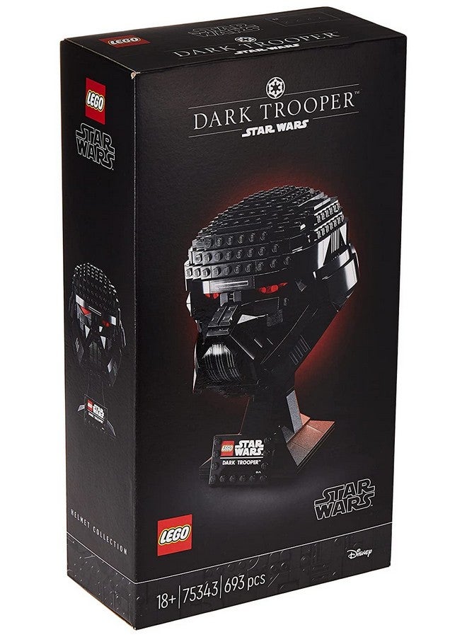 Lego 75343 Star Wars Dark Trooper Helmet Collection Wars Buildable Display Stand With Set Nane Logo