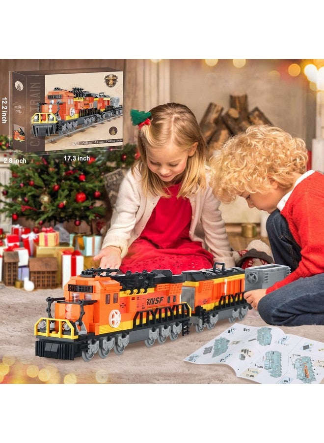 City Cargo Train Building Set Bnsf Freight Trains Model Steam Locomotive Train Building Blocks Toys Gift Trains For Boys&Girls Kids Aged 814 635 Pieces