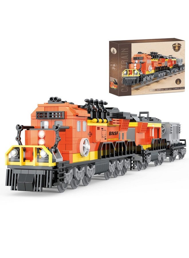 City Cargo Train Building Set Bnsf Freight Trains Model Steam Locomotive Train Building Blocks Toys Gift Trains For Boys&Girls Kids Aged 814 635 Pieces