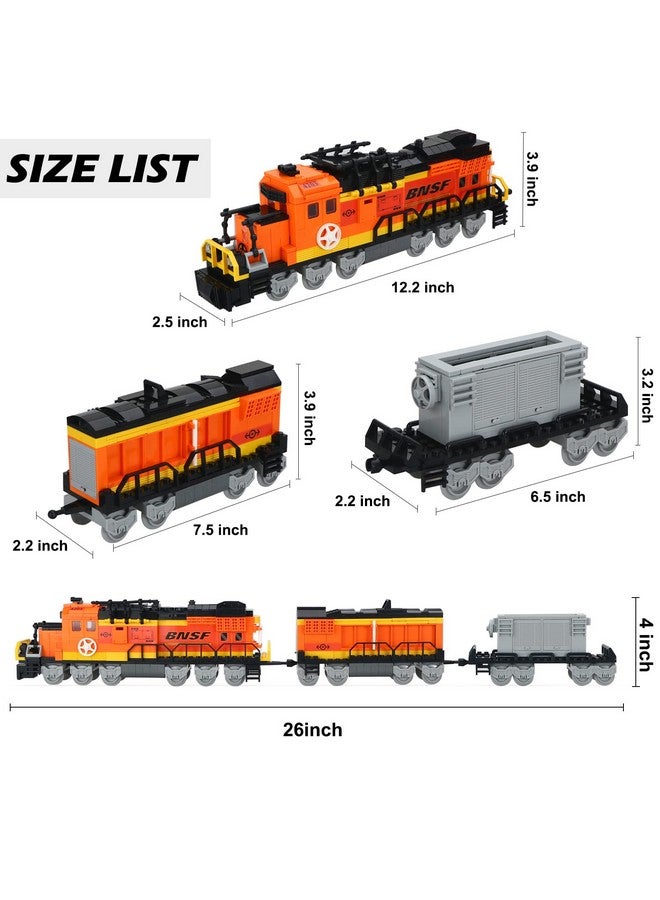 City Cargo Train Building Set Bnsf Freight Trains Model Steam Locomotive Train Building Blocks Toys Gift Trains For Boys&Girls Kids Aged 814 635 Pieces