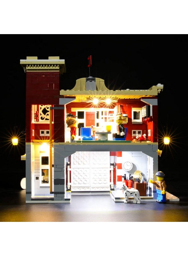 Led Lighting Kit For Winter Village Fire Station Compatible With Lego 10263 Building Blocks Model Not Include The Lego Set