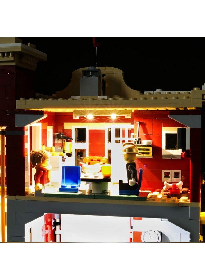 Led Lighting Kit For Winter Village Fire Station Compatible With Lego 10263 Building Blocks Model Not Include The Lego Set