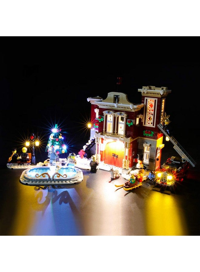 Led Lighting Kit For Winter Village Fire Station Compatible With Lego 10263 Building Blocks Model Not Include The Lego Set