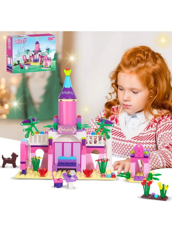 Girls Princess Castle Building Blocks Toys 178 Pieces Pink Palace Fairy Castle Building Set Girls Friends Construction Toy Castle Playset Great Small Gift For Kids Age 6 7 8 9 10 And Up