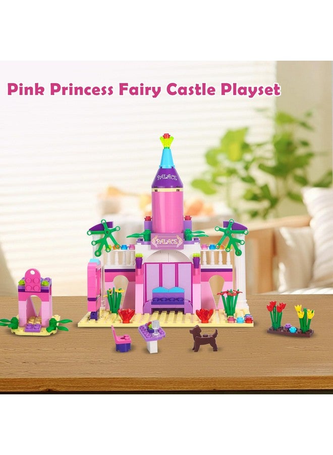 Girls Princess Castle Building Blocks Toys 178 Pieces Pink Palace Fairy Castle Building Set Girls Friends Construction Toy Castle Playset Great Small Gift For Kids Age 6 7 8 9 10 And Up