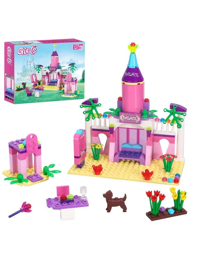 Girls Princess Castle Building Blocks Toys 178 Pieces Pink Palace Fairy Castle Building Set Girls Friends Construction Toy Castle Playset Great Small Gift For Kids Age 6 7 8 9 10 And Up