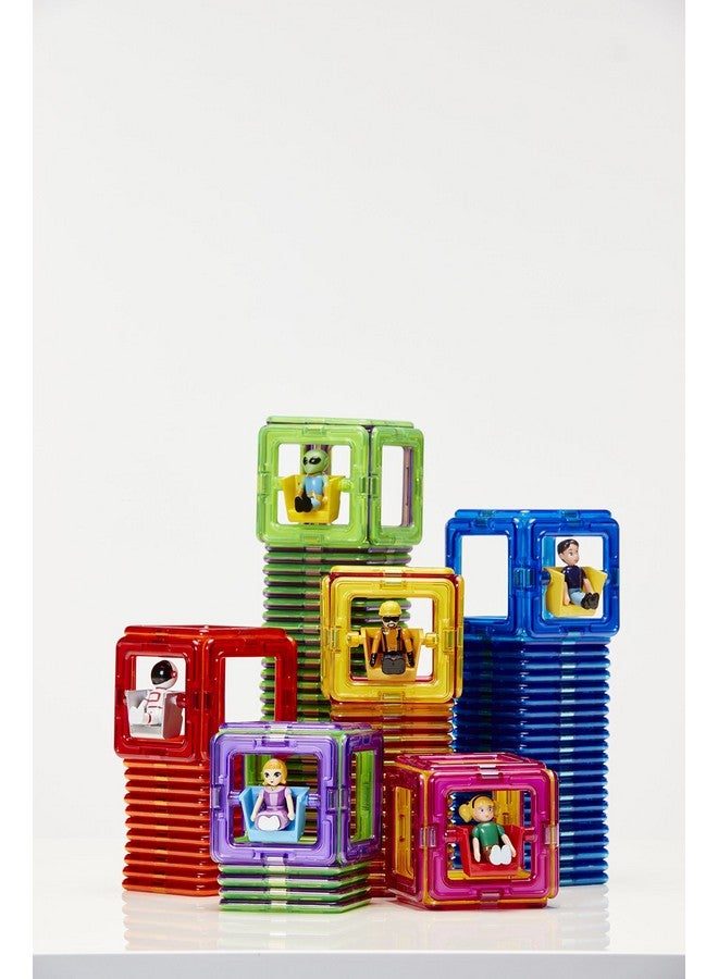 Princess Character 6 Pieces Add On Rainbow Colors Educational Magnetic Geometric Shapes Tiles Building Stem Toy Set Ages 3+