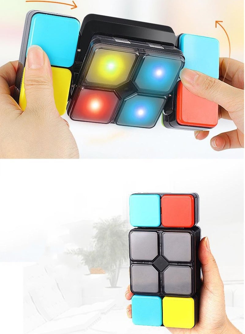Electric Variety Rubik's Cube Game Console Parent-Child Interactive Breakthrough Decompression Toy Lighting and Sounding Electric Rubik's Cube