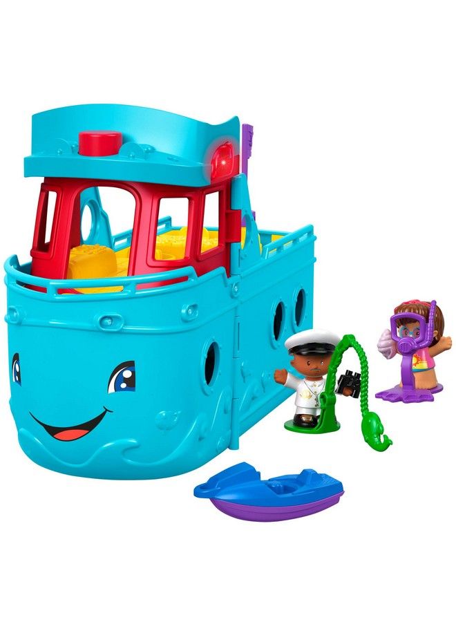 Little People Travel Together Friend Ship 2In1 Playset With Black And Hispanic Figures For Toddlers And Preschool Kids