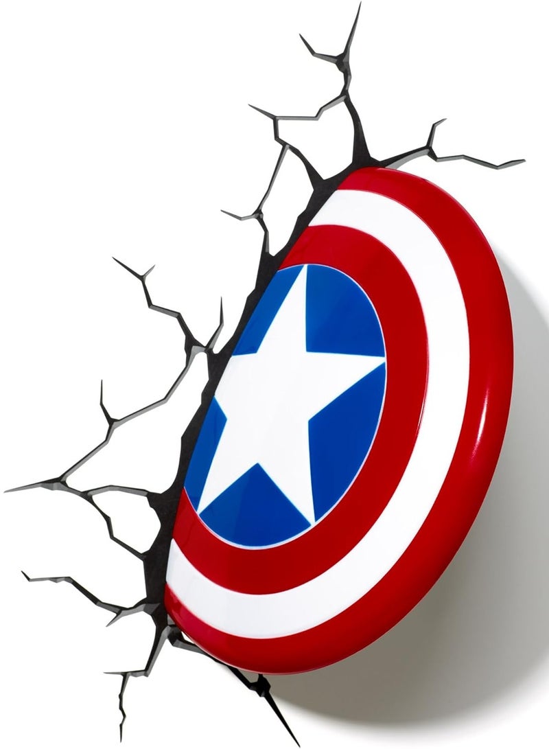 Marvel Captain America Shield 3d Wall Light