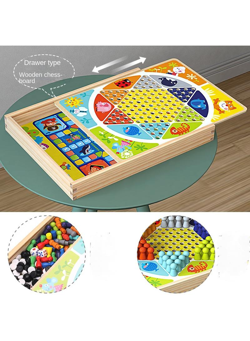 Puzzle Multi Functional Wooden Children's Table Game Toy