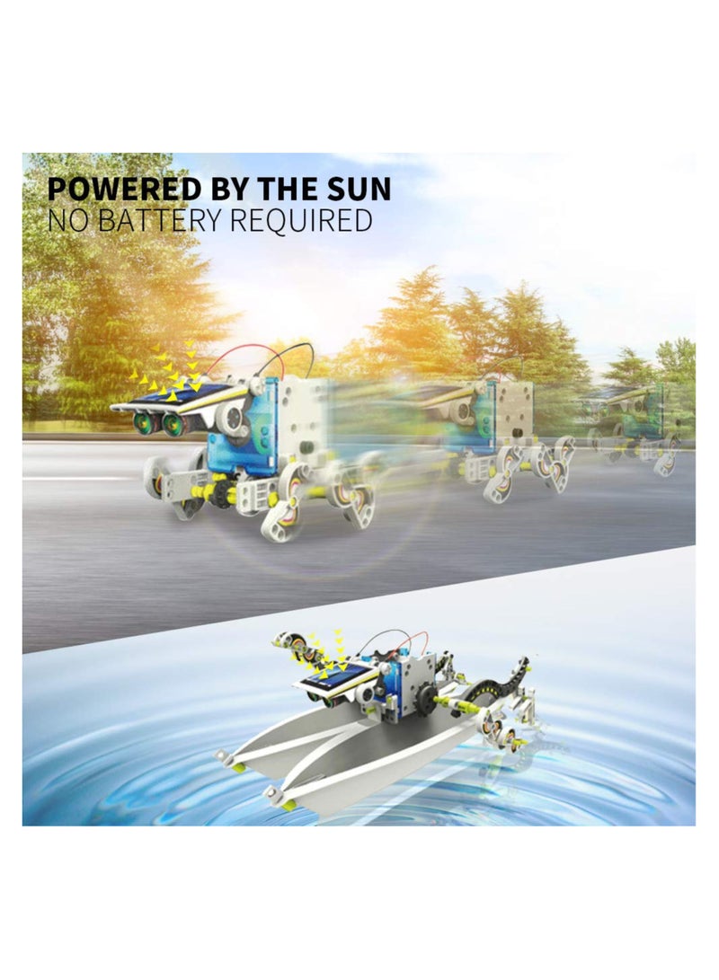 Stem for 8-10 Year Old Boys and Girls 13-in-1 Education Solar Robot Toys Solar Powered by The Sun|DIY Building Science Experiment Kit